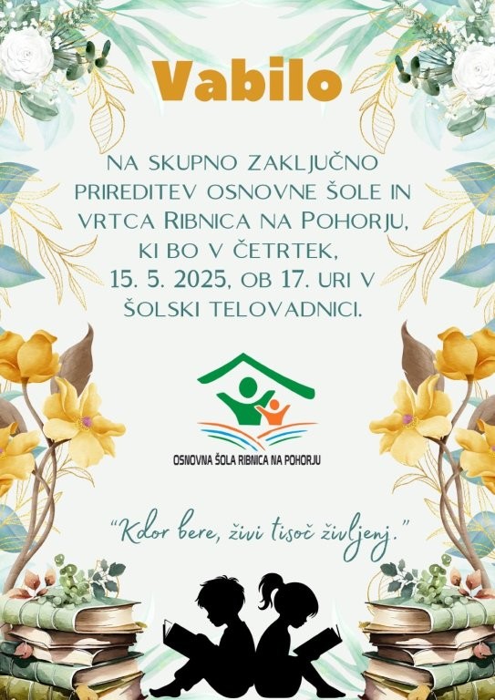 vabilo zaklučna prireditev
